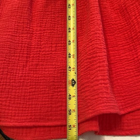 For Cynthia Dress Red Gauze Causal Pull On Maxi Dress - Picture 12 of 14